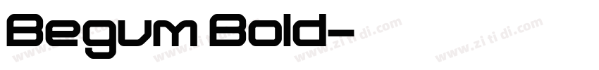 Begum Bold字体转换